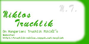 miklos truchlik business card